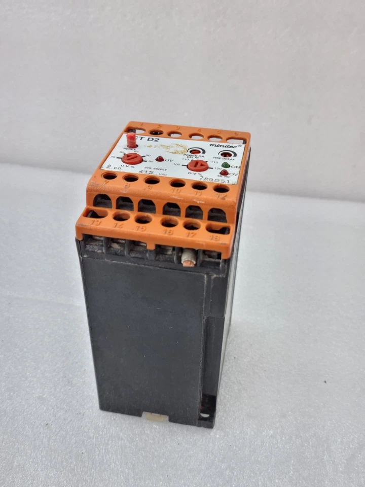 Minilec VCT D2 3-Phase Under/Over Voltage Monitoring Relay 415 V AC FREE SHIP